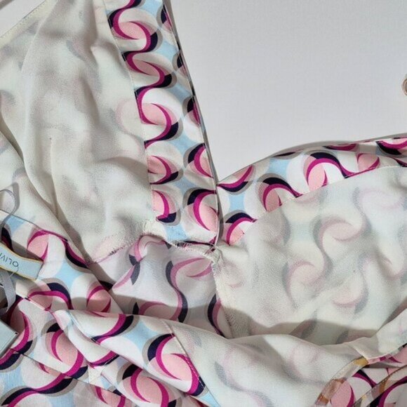 NWT Olivia Palermo printed halter silk maxi dress - Picture 12 of 13